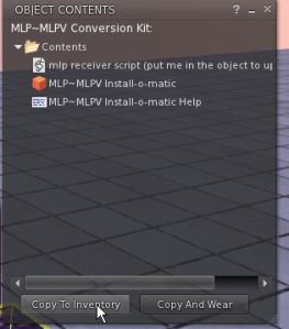 Contents of the MLP~MLPV Conversion Kit